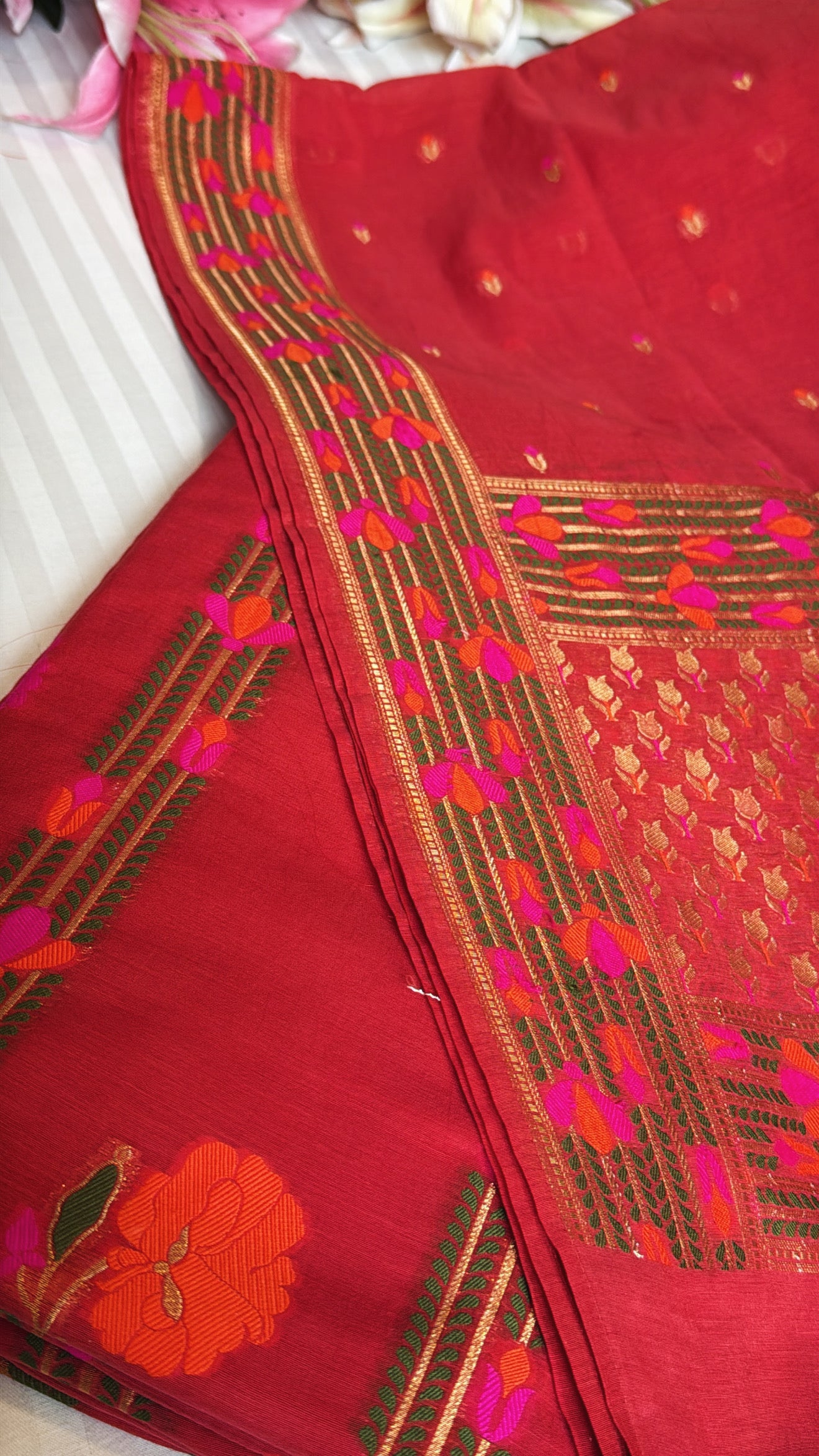 Banarasi cotton silk meenakari kadhwa suit set